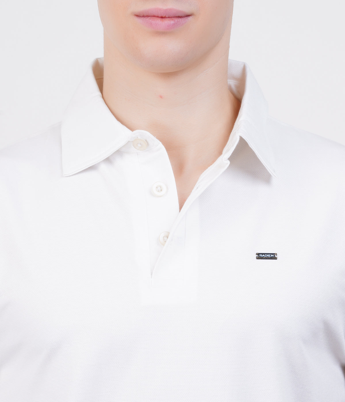 White Vintage  Collar Knit Polo