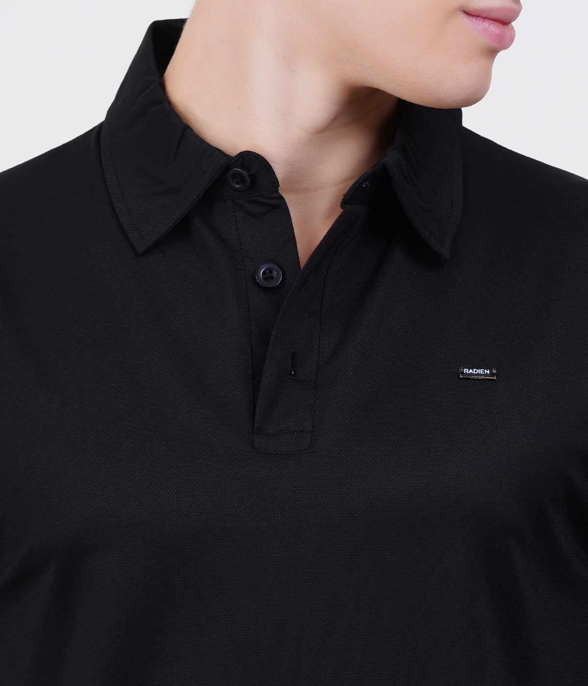 Black  Vintage  Collar Knit Polo