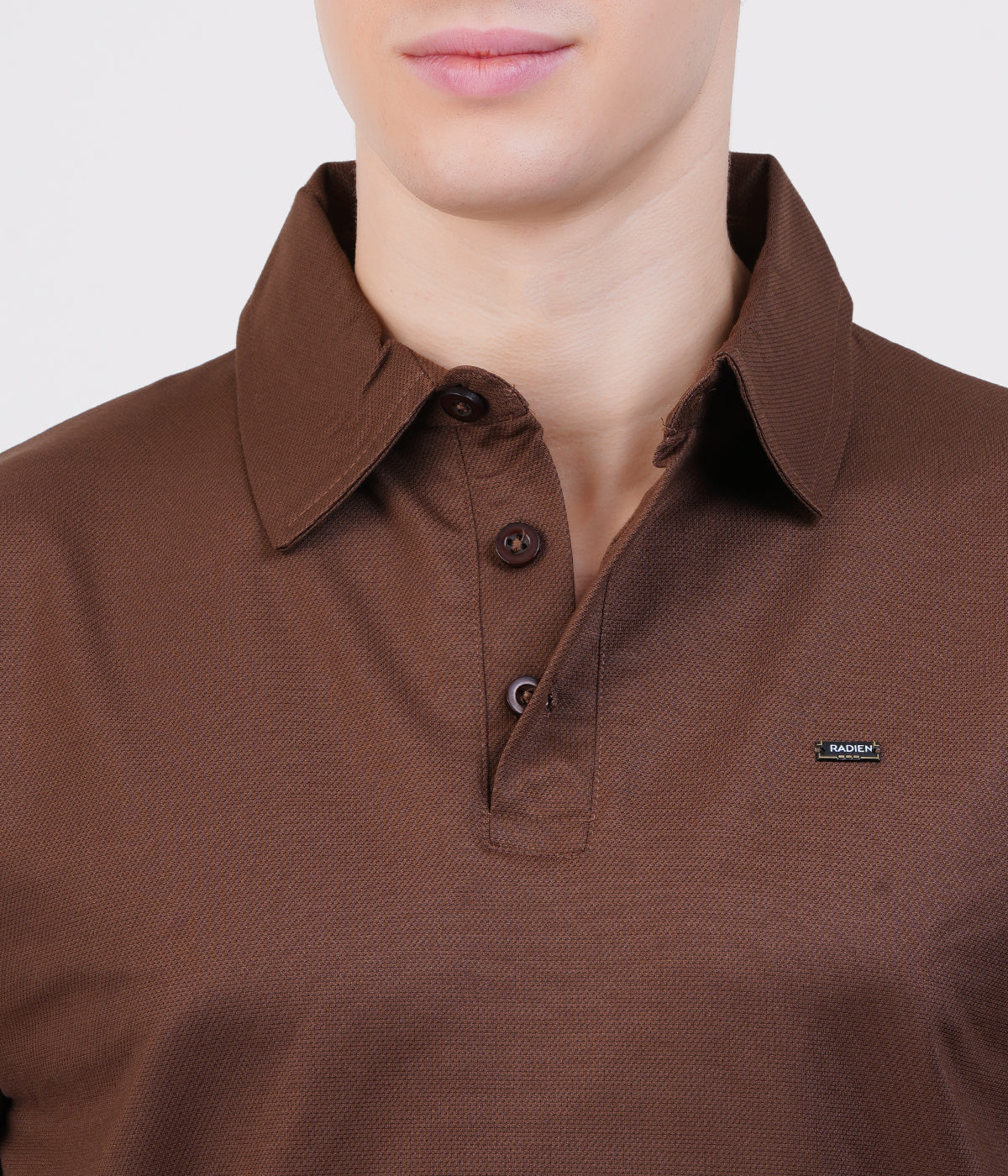 Brown  Vintage  Collar Knit Polo