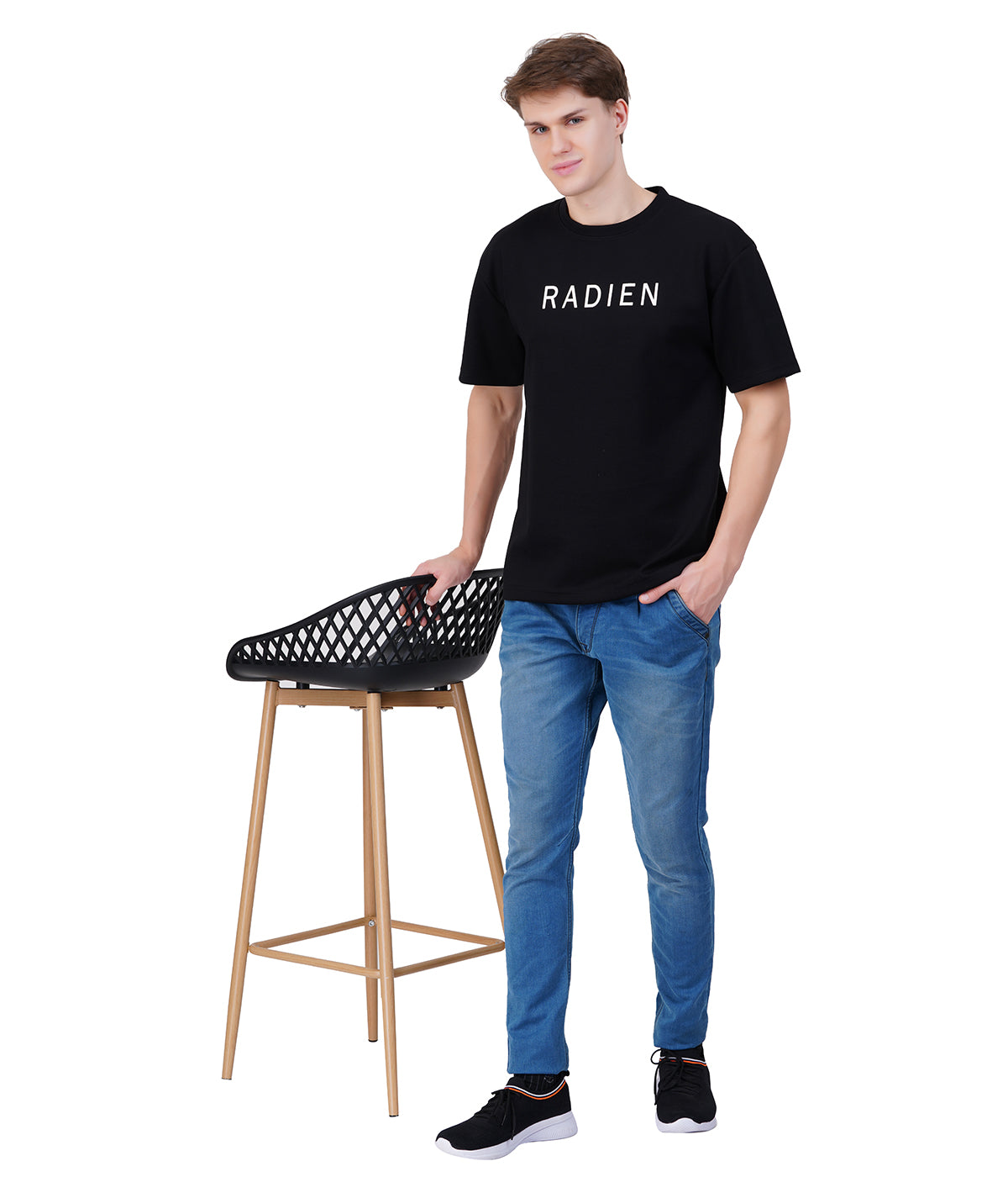 Black Puffer Oversized T-Shirt