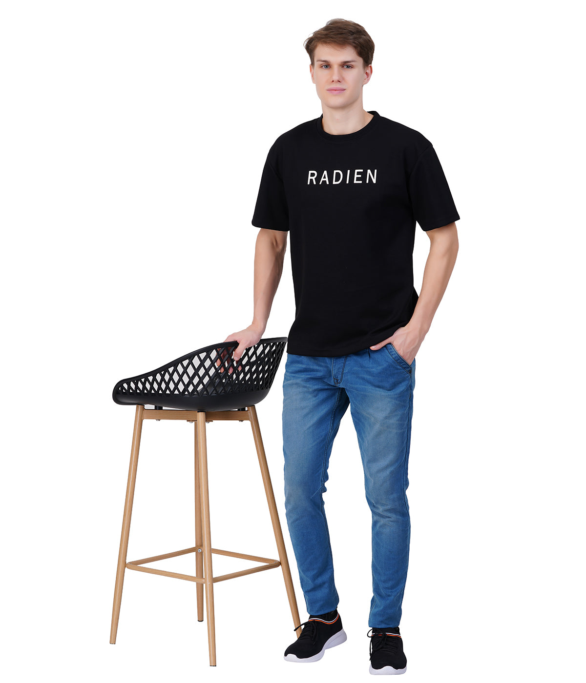 Black Puffer Oversized T-Shirt