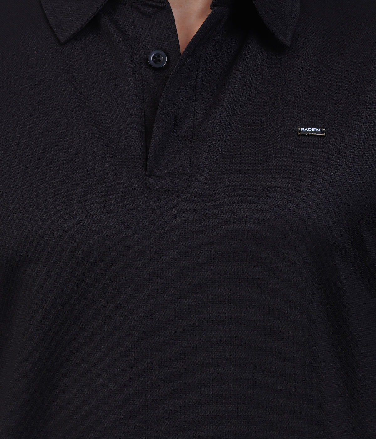 Black  Vintage  Collar Knit Polo