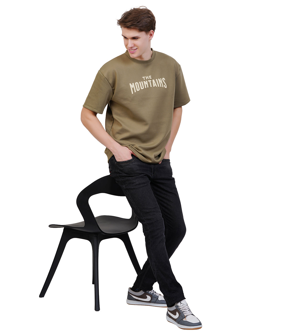 The Mountains - Green Oversized T-Shirt