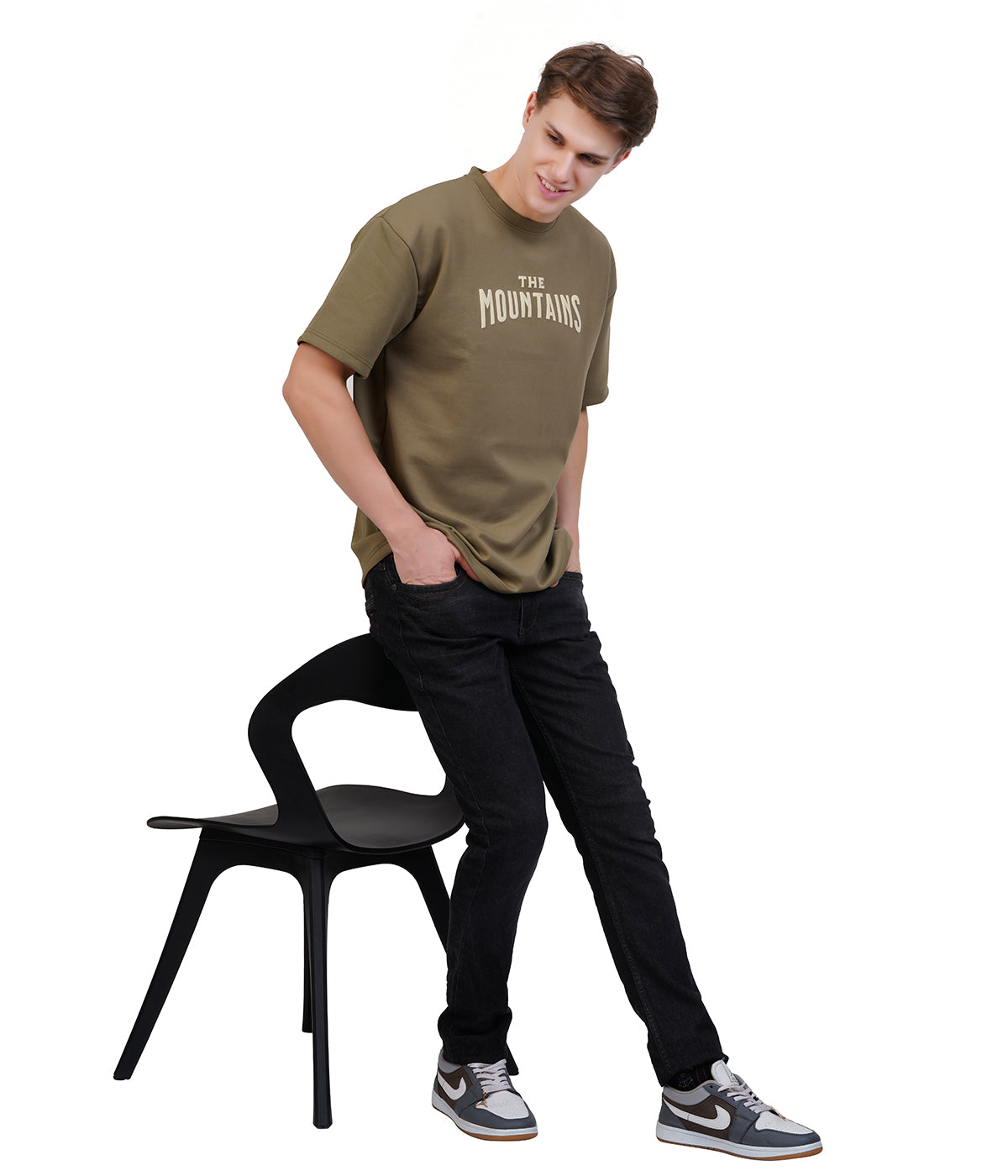 The Mountains - Green Oversized T-Shirt