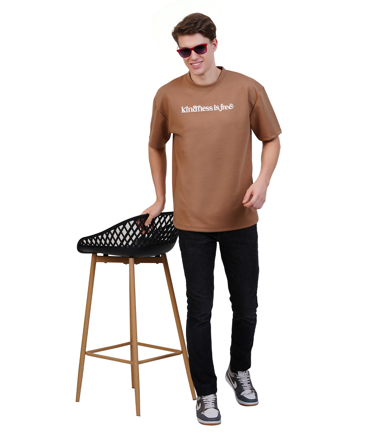 Brown Puffer Oversized T-Shirt