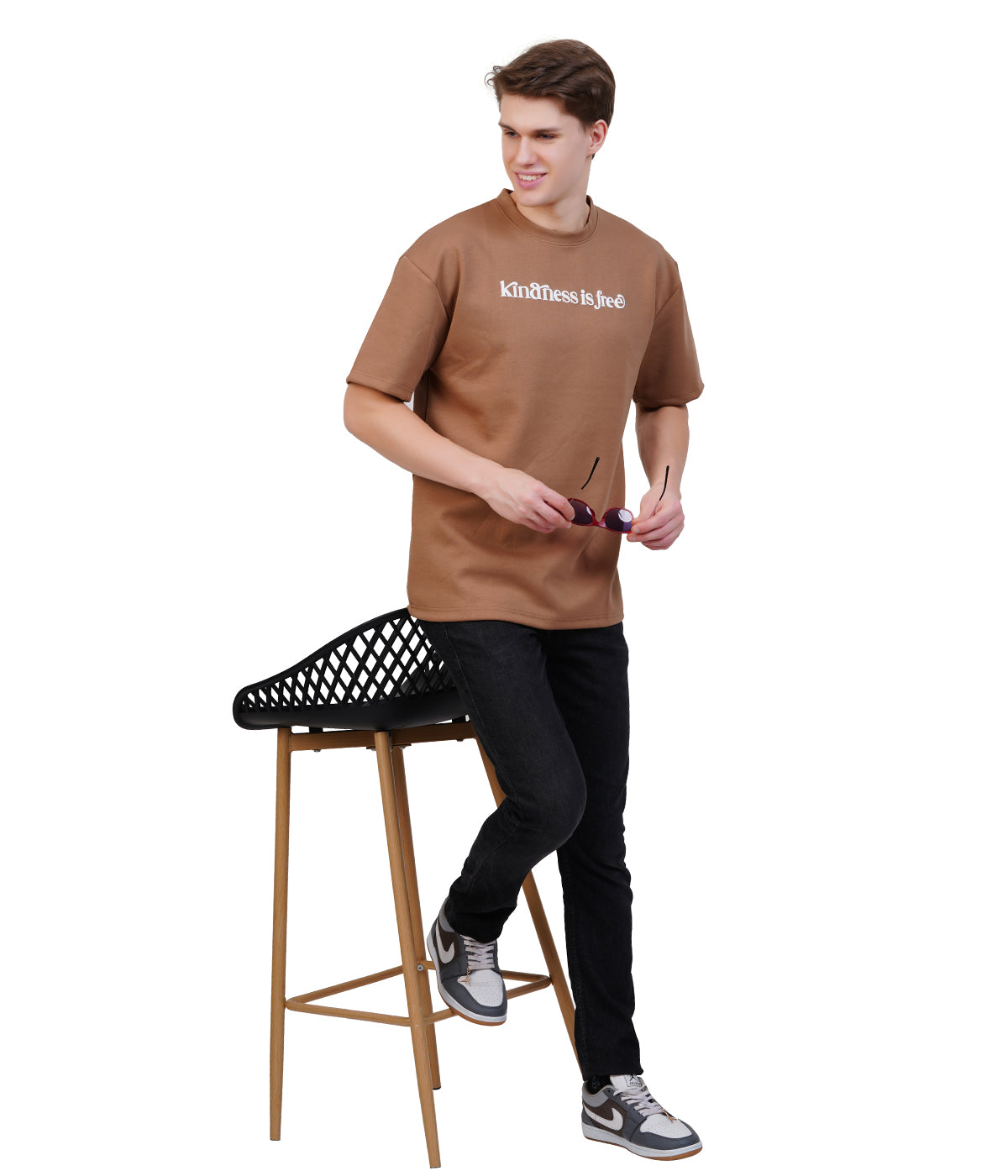 Brown Puffer Oversized T-Shirt