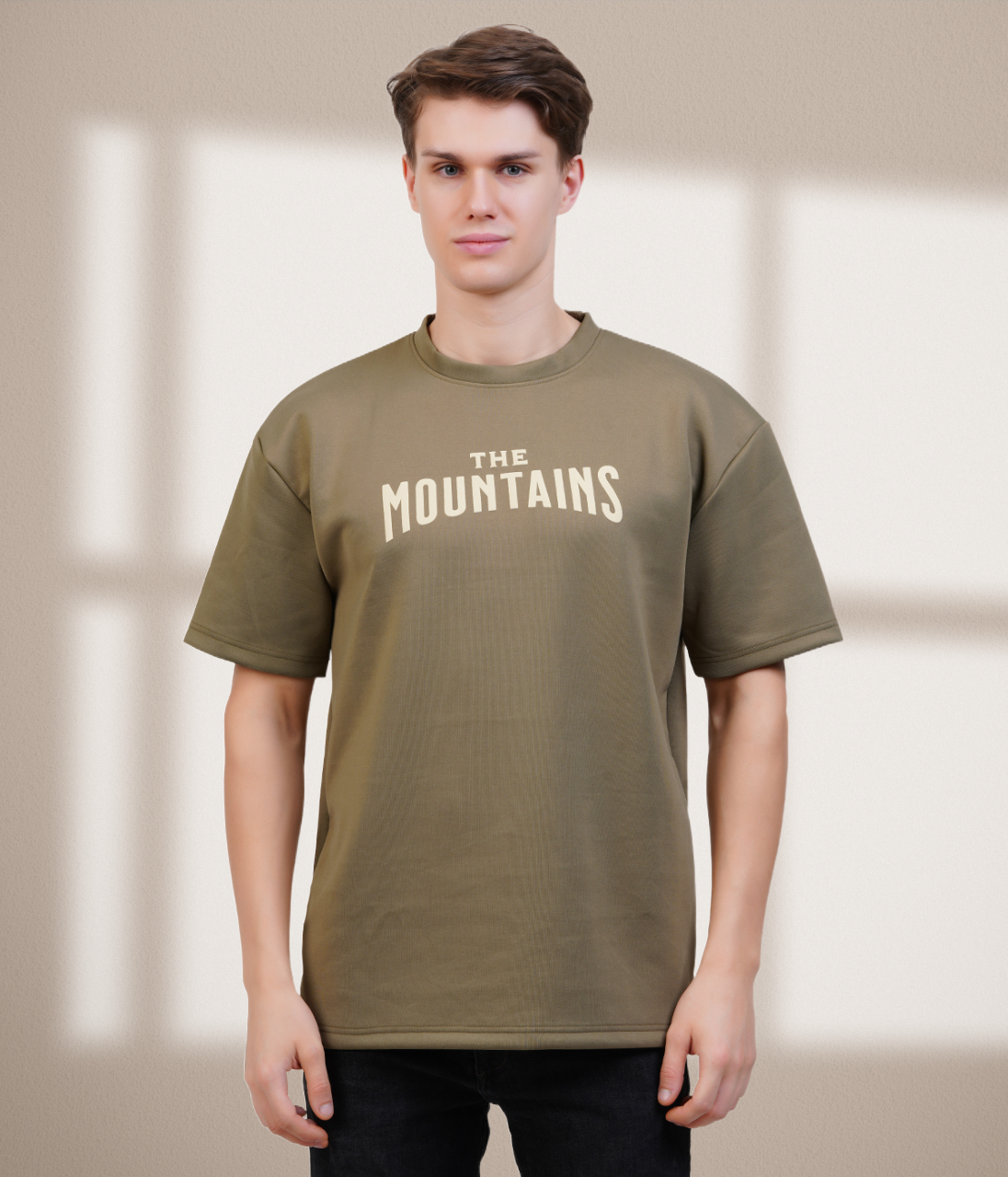 The Mountains - Green Oversized T-Shirt
