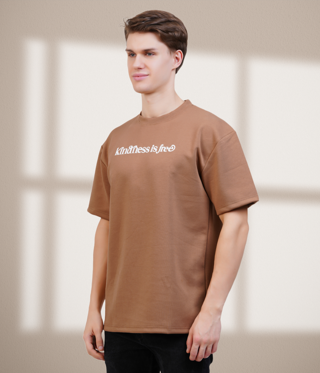 Brown Puffer Oversized T-Shirt