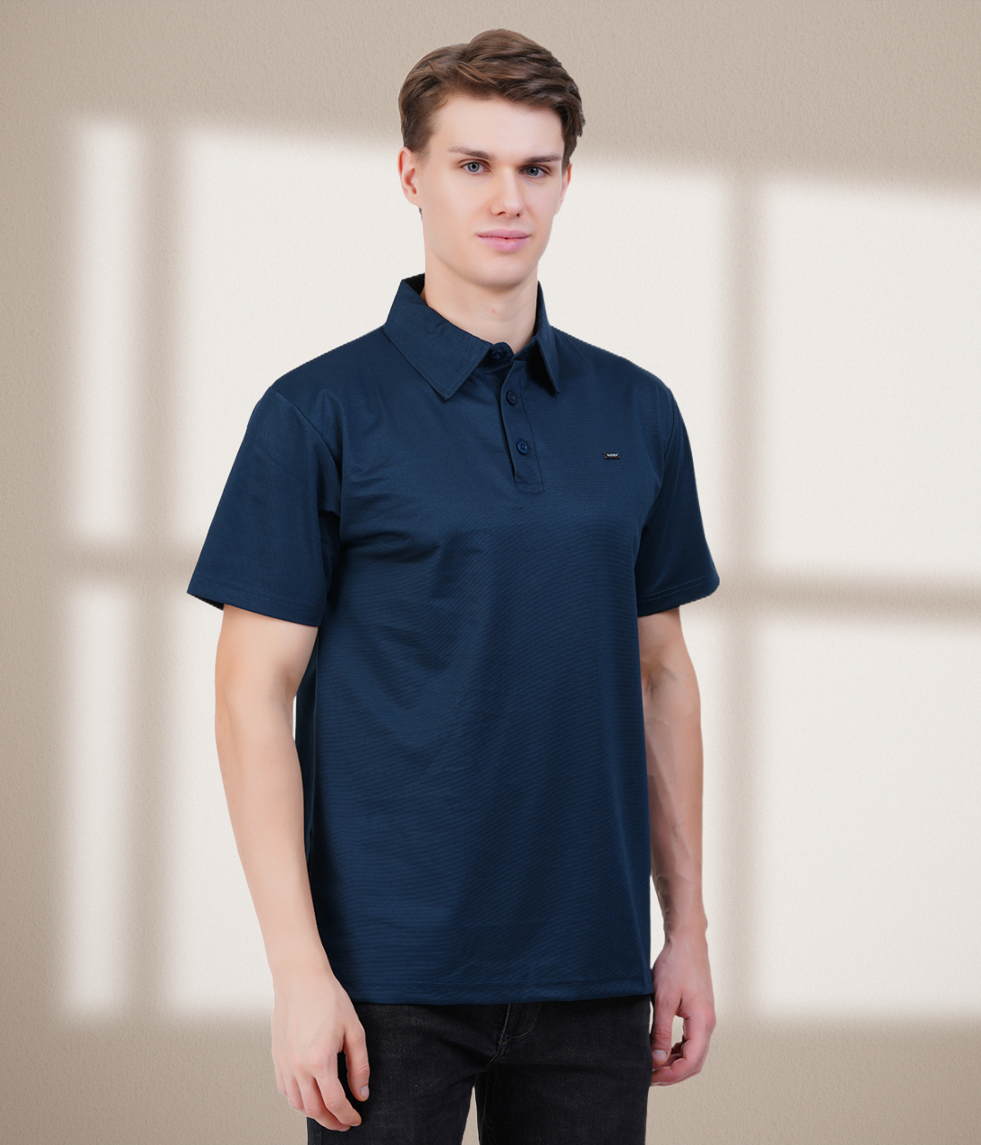 Blue Vintage  Collar Knit Polo