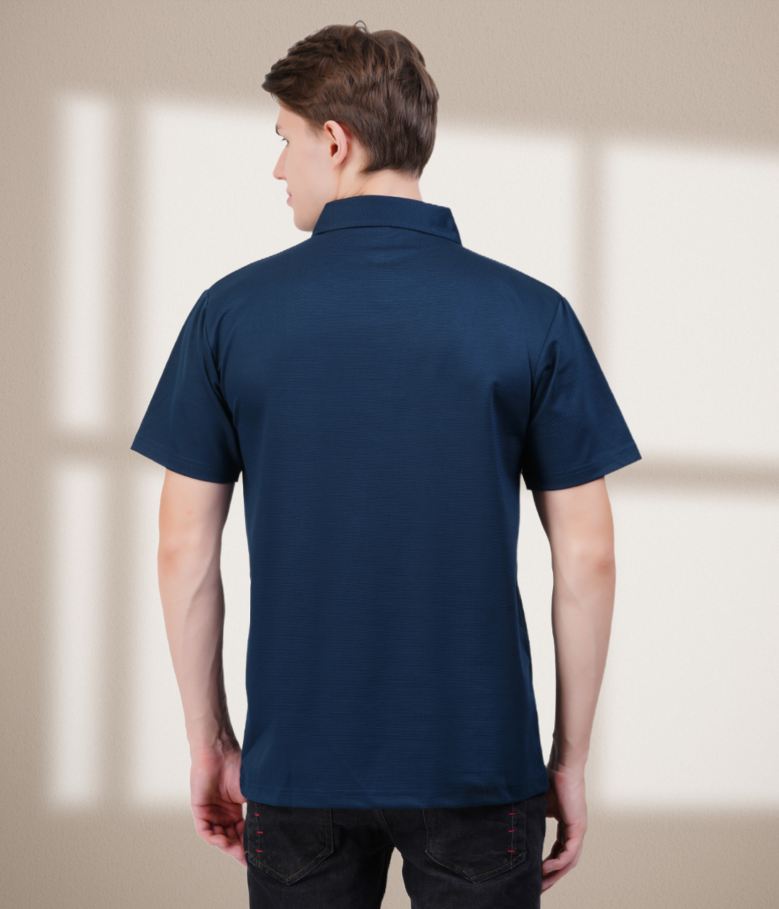 Blue Vintage  Collar Knit Polo