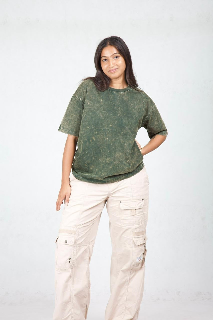 Burn Out  Box Fit Oversize T-Shirt