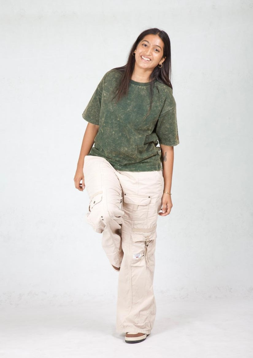 Burn Out  Box Fit Oversize T-Shirt