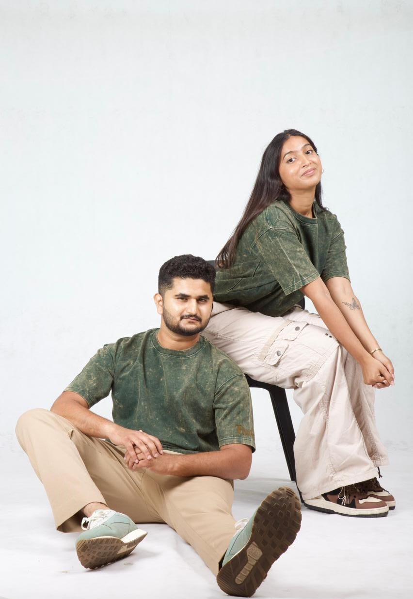 Burn Out  Box Fit Oversize T-Shirt