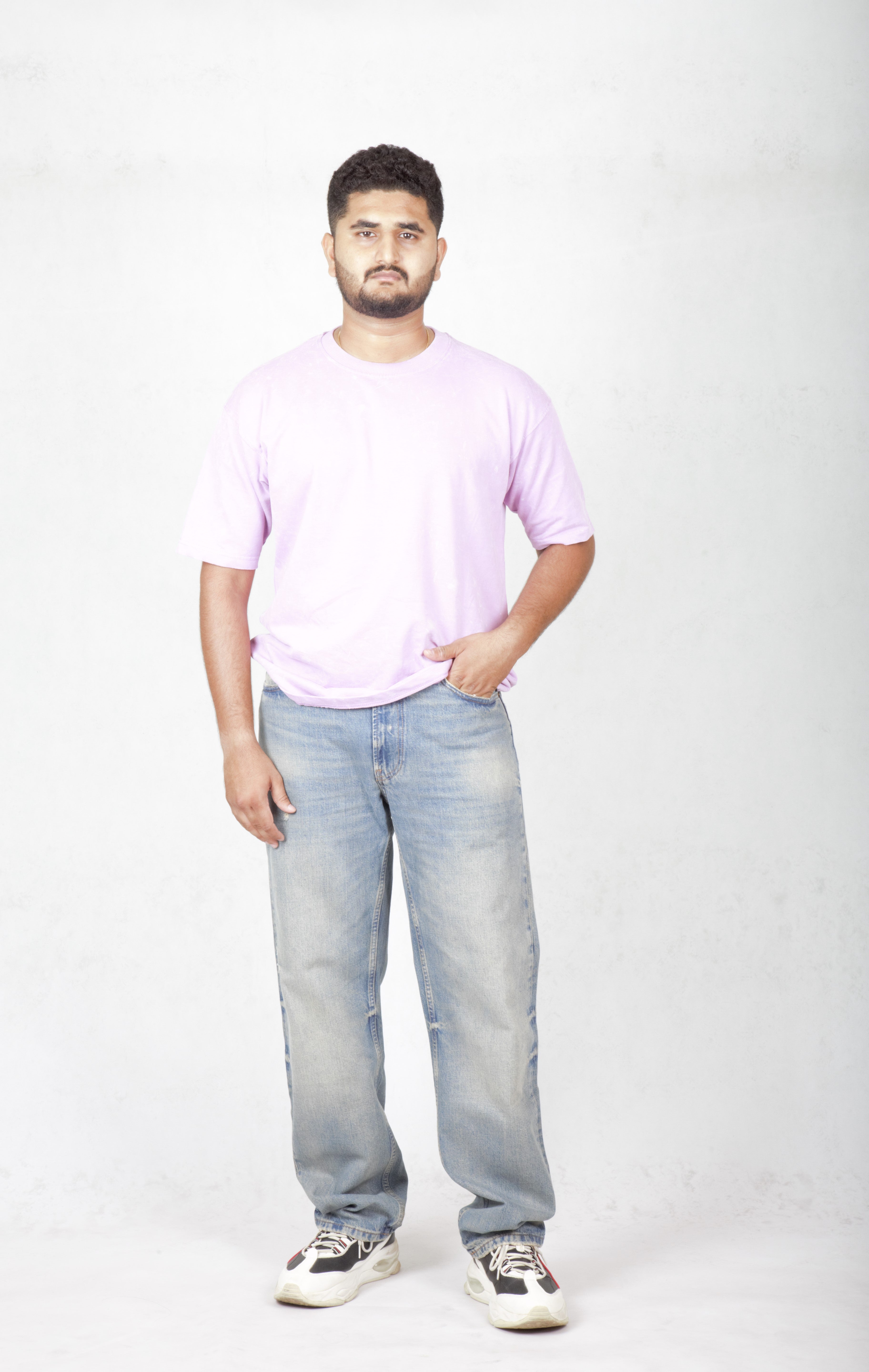 Lavender Acid-wash T-shirt