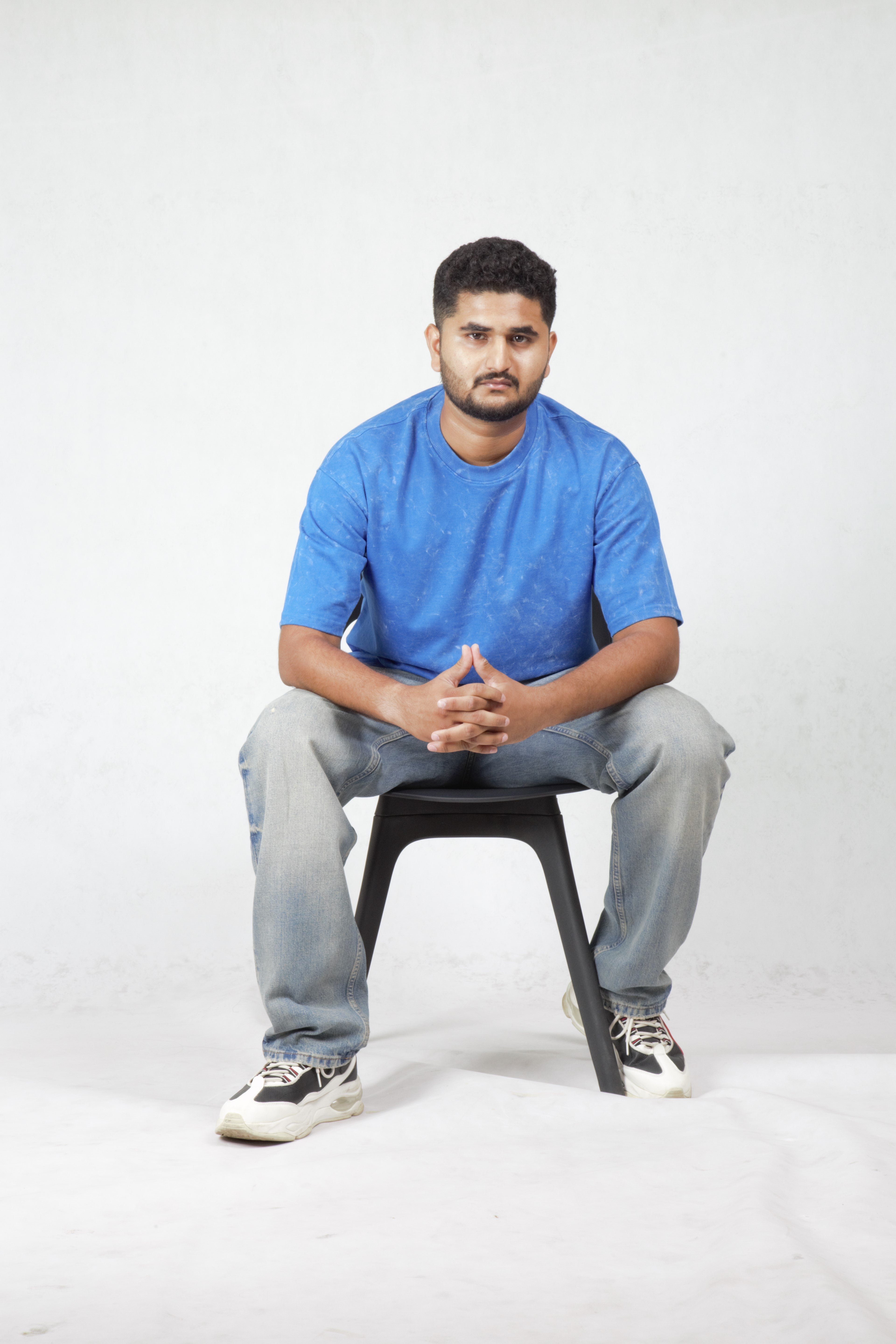 Royal Blue Acid-wash T-shirt