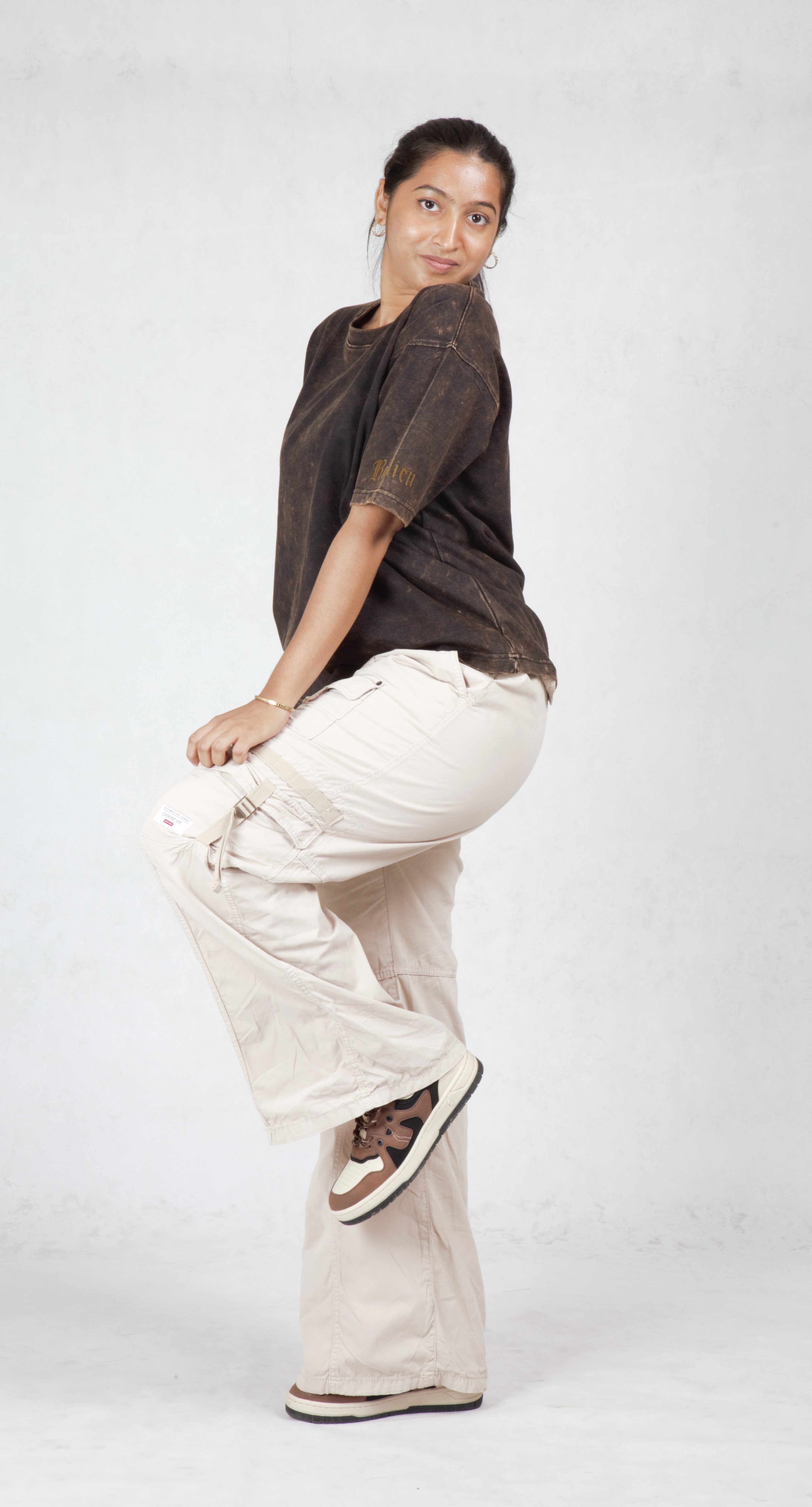 Burn Out  Box Fit Oversize T-Shirt